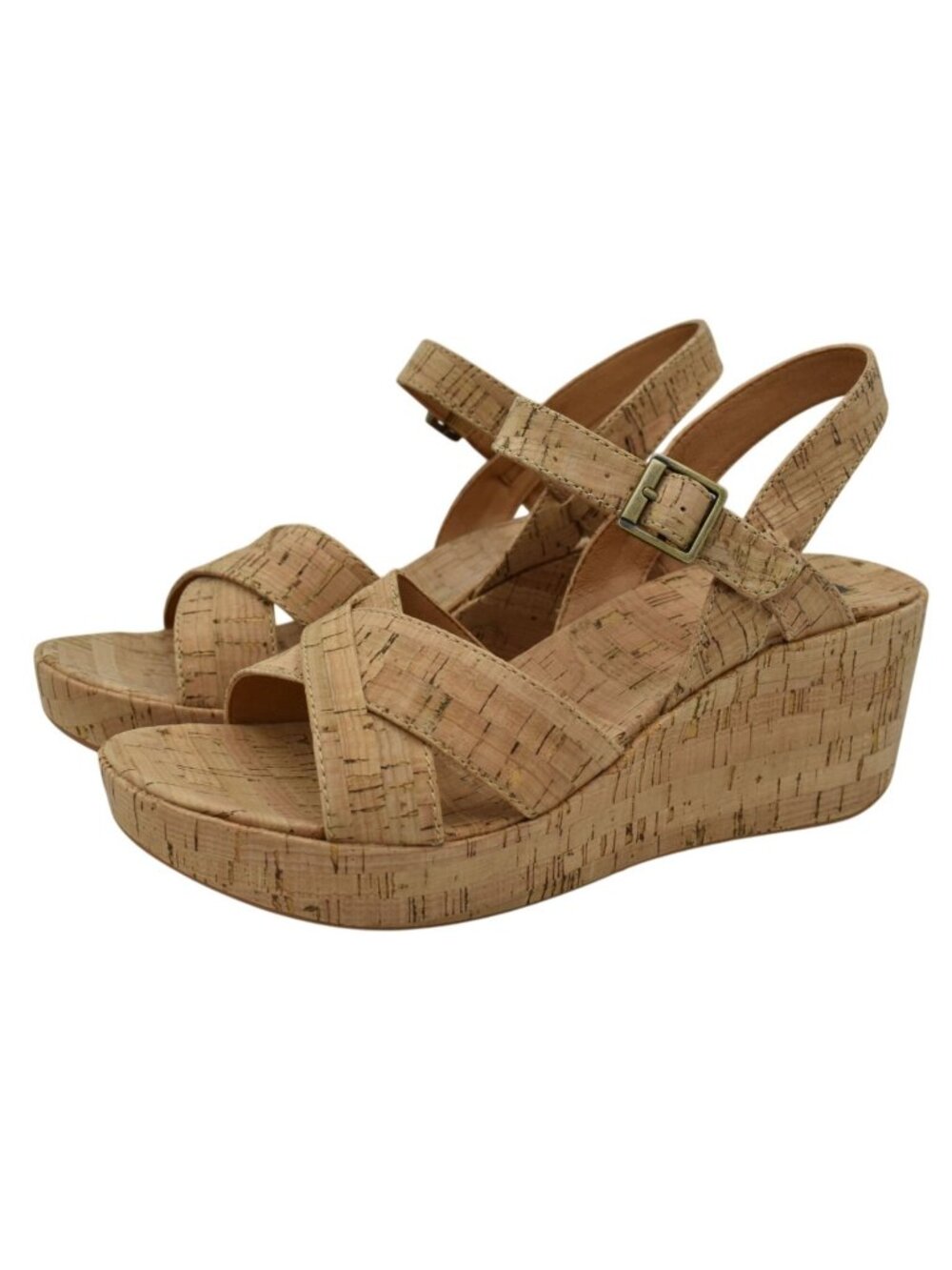 Korks Womens Size 9 Denica II Natural Cork Wedge Sandals Shoes